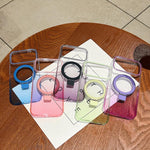 เคสโทรศัพท์ MagSafe พร้อมที่จับแหวนโลหะไล่ระดับสีแบบโปร่งใส สำหรับ iPhone 17 Pro Max, สำหรับ iPhone 17 Pro, สำหรับ iPhone 17, สำหรับ iPhone Air, สำหรับ iPhone 16 Pro Max, สำหรับ iPhone 16 Pro, สำหรับ iPhone 16 Plus, สำหรับ iPhone 16