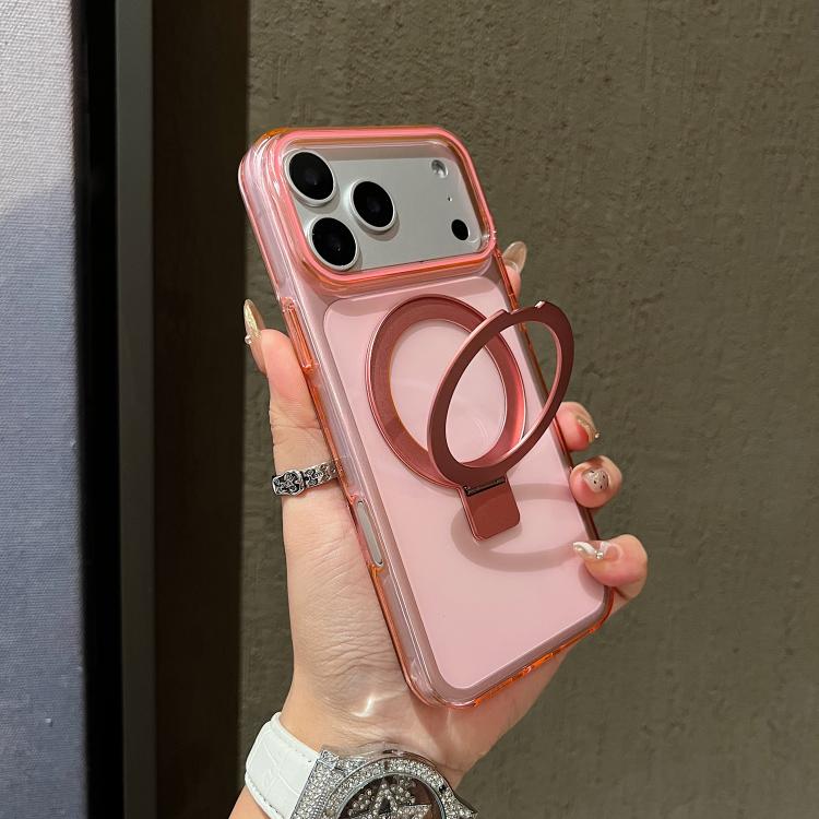 เคสโทรศัพท์ MagSafe พร้อมที่จับแหวนโลหะสีสันสดใสแบบโปร่งใส สำหรับ iPhone 17 Pro Max, สำหรับ iPhone 17 Pro, สำหรับ iPhone 17, สำหรับ iPhone Air, สำหรับ iPhone 16 Pro Max, สำหรับ iPhone 16 Pro, สำหรับ iPhone 16 Plus, สำหรับ iPhone 16