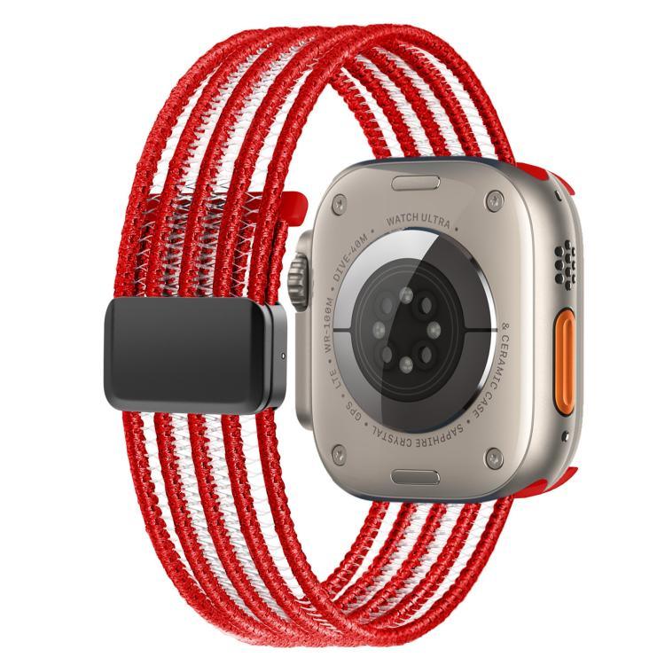 สายรัดนาฬิกาไนลอนระบายอากาศแบบเส้นปลา สำหรับ Apple Watch 46mm / 49mm / 45mm / 44mm, สำหรับ Apple Watch S11 42mm / 41mm / 40mm / 38mm