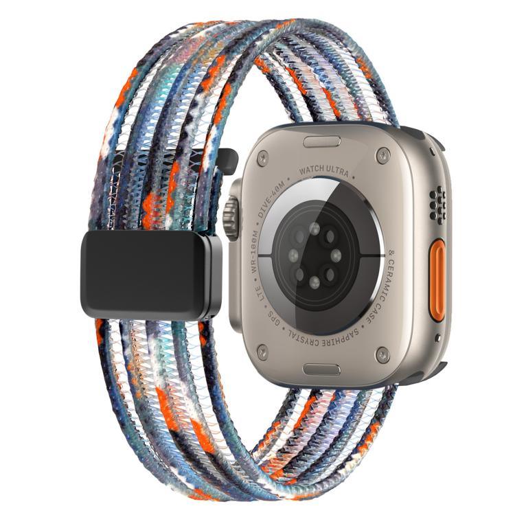 สายรัดนาฬิกาไนลอนระบายอากาศแบบเส้นปลา สำหรับ Apple Watch 46mm / 49mm / 45mm / 44mm, สำหรับ Apple Watch S11 42mm / 41mm / 40mm / 38mm