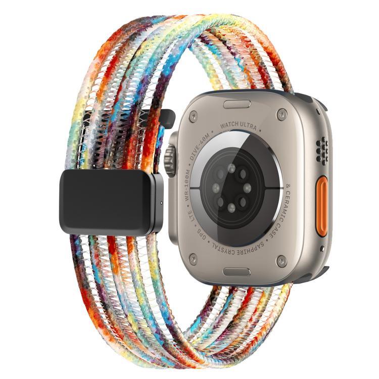 สายรัดนาฬิกาไนลอนระบายอากาศแบบเส้นปลา สำหรับ Apple Watch 46mm / 49mm / 45mm / 44mm, สำหรับ Apple Watch S11 42mm / 41mm / 40mm / 38mm
