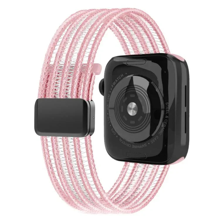 สายรัดนาฬิกาไนลอนระบายอากาศแบบเส้นปลา สำหรับ Apple Watch 46mm / 49mm / 45mm / 44mm, สำหรับ Apple Watch S11 42mm / 41mm / 40mm / 38mm