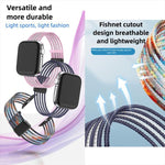 สายรัดนาฬิกาไนลอนระบายอากาศแบบเส้นปลา สำหรับ Apple Watch 46mm / 49mm / 45mm / 44mm, สำหรับ Apple Watch S11 42mm / 41mm / 40mm / 38mm