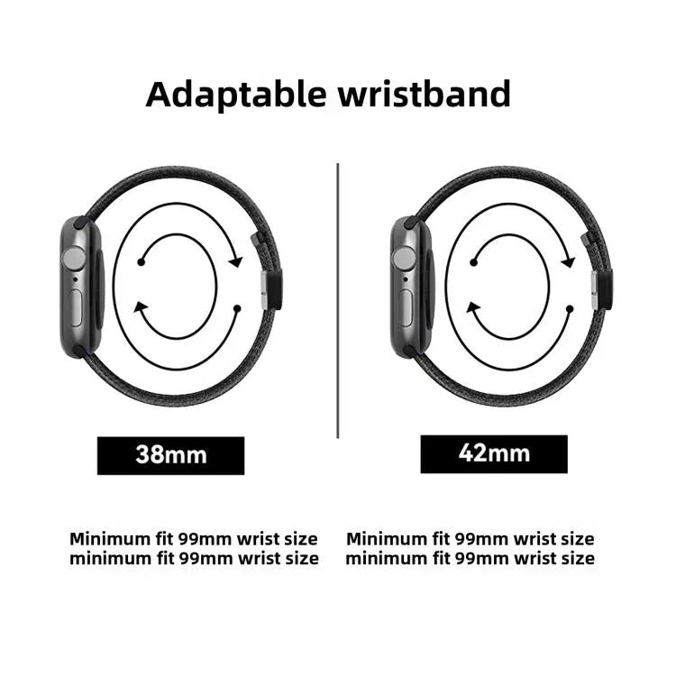 สายรัดนาฬิกาไนลอนระบายอากาศแบบเส้นปลา สำหรับ Apple Watch 46mm / 49mm / 45mm / 44mm, สำหรับ Apple Watch S11 42mm / 41mm / 40mm / 38mm