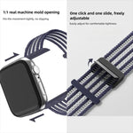 สายรัดนาฬิกาไนลอนระบายอากาศแบบเส้นปลา สำหรับ Apple Watch 46mm / 49mm / 45mm / 44mm, สำหรับ Apple Watch S11 42mm / 41mm / 40mm / 38mm