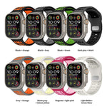 สายรัดนาฬิกาซิลิโคนสปอร์ตสองสีระบายอากาศ xDfind สำหรับ Apple Watch 46mm / 49mm / 45mm / 44mm