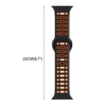 สายรัดนาฬิกาซิลิโคนสปอร์ตสองสีระบายอากาศ xDfind สำหรับ Apple Watch 46mm / 49mm / 45mm / 44mm