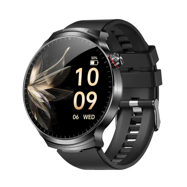 T100 สมาร์ทวอทช์หูฟังบลูทูธ 2 in 1 หน้าจอกลม 1.85 นิ้ว กันน้ำ IP67 รองรับการตรวจวัดออกซิเจนในเลือด
