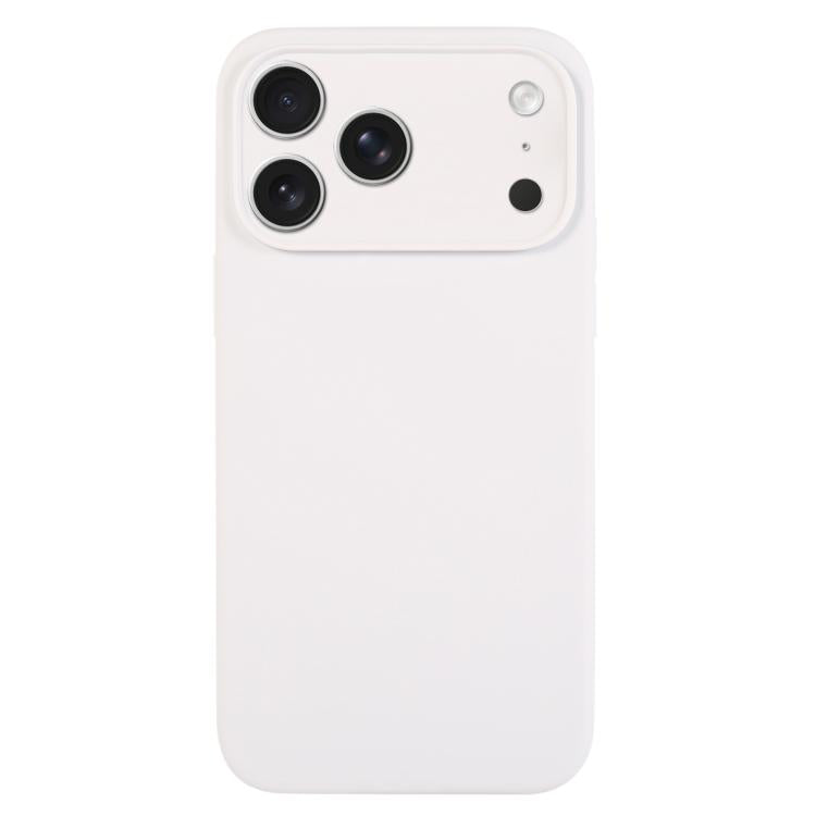 เคสโทรศัพท์ซิลิโคนเหลวสีเรียบรูพรุนละเอียด สำหรับ iPhone 17 Pro
