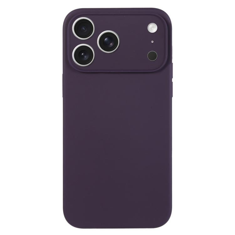 เคสโทรศัพท์ซิลิโคนเหลวสีเรียบรูพรุนละเอียด สำหรับ iPhone 17 Pro