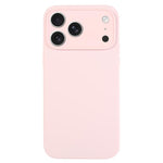 เคสโทรศัพท์ซิลิโคนเหลวสีเรียบรูพรุนละเอียด สำหรับ iPhone 17 Pro