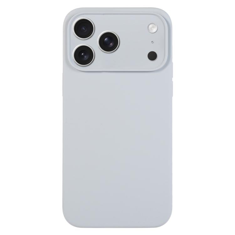 เคสโทรศัพท์ซิลิโคนเหลวสีเรียบรูพรุนละเอียด สำหรับ iPhone 17 Pro