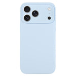 เคสโทรศัพท์ซิลิโคนเหลวสีเรียบรูพรุนละเอียด สำหรับ iPhone 17 Pro