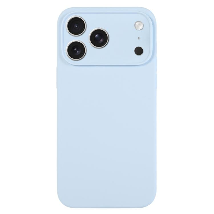 เคสโทรศัพท์ซิลิโคนเหลวสีเรียบรูพรุนละเอียด สำหรับ iPhone 17 Pro