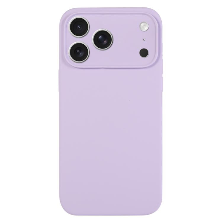 เคสโทรศัพท์ซิลิโคนเหลวสีเรียบรูพรุนละเอียด สำหรับ iPhone 17 Pro