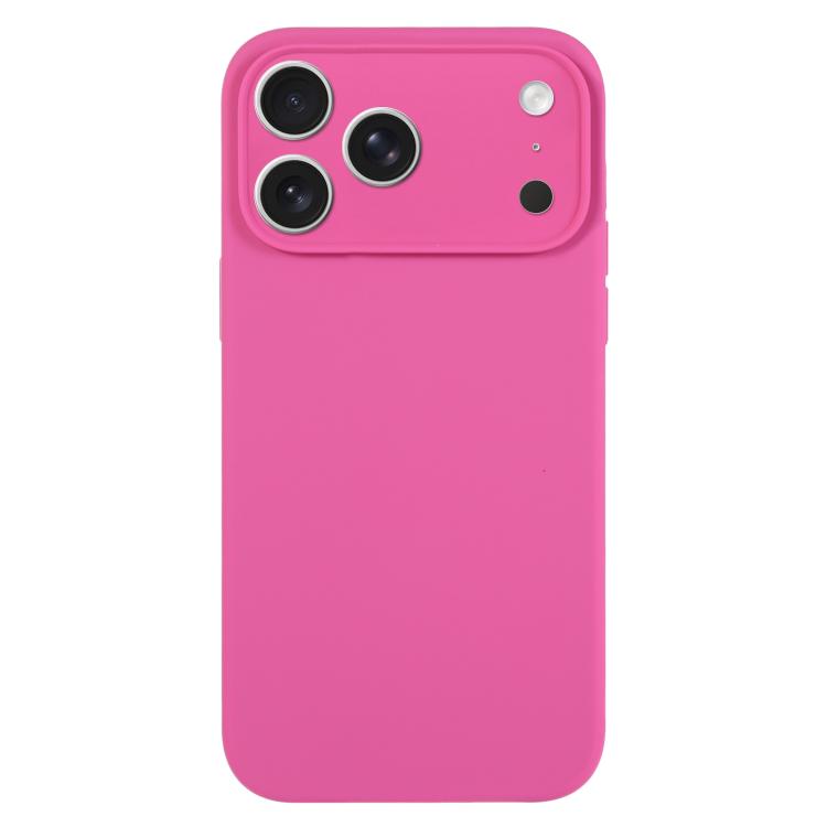 เคสโทรศัพท์ซิลิโคนเหลวสีเรียบรูพรุนละเอียด สำหรับ iPhone 17 Pro