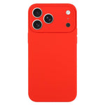 เคสโทรศัพท์ซิลิโคนเหลวสีเรียบรูพรุนละเอียด สำหรับ iPhone 17 Pro