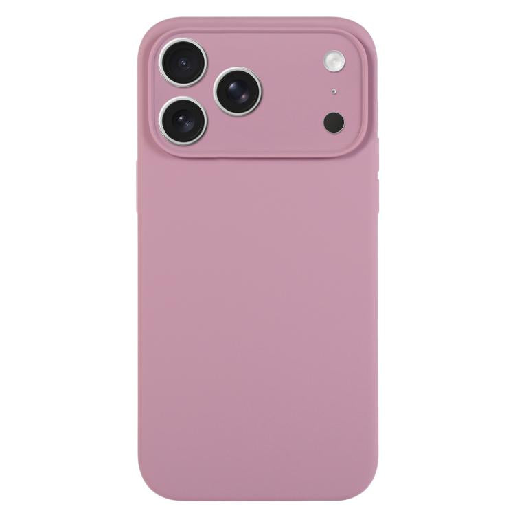 เคสโทรศัพท์ซิลิโคนเหลวสีเรียบรูพรุนละเอียด สำหรับ iPhone 17 Pro