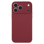 เคสโทรศัพท์ซิลิโคนเหลวสีเรียบรูพรุนละเอียด สำหรับ iPhone 17 Pro