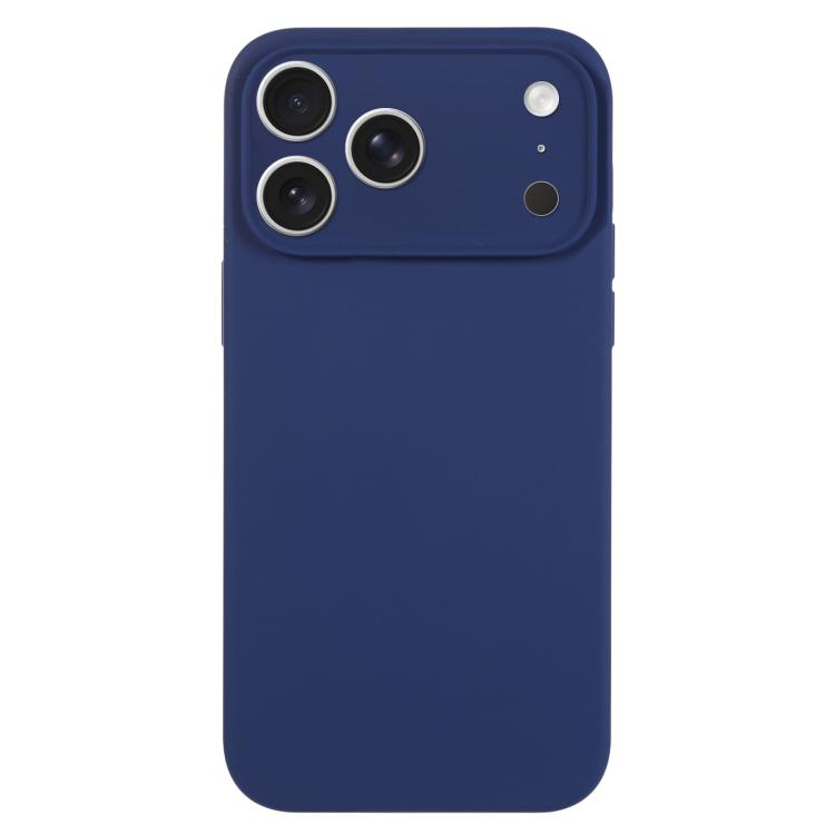 เคสโทรศัพท์ซิลิโคนเหลวสีเรียบรูพรุนละเอียด สำหรับ iPhone 17 Pro