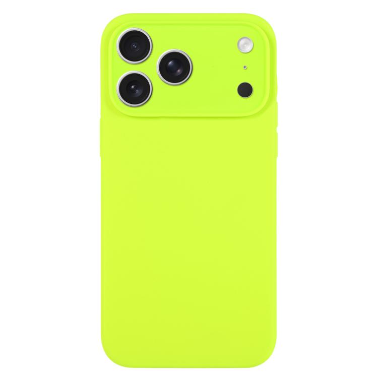 เคสโทรศัพท์ซิลิโคนเหลวสีเรียบรูพรุนละเอียด สำหรับ iPhone 17 Pro