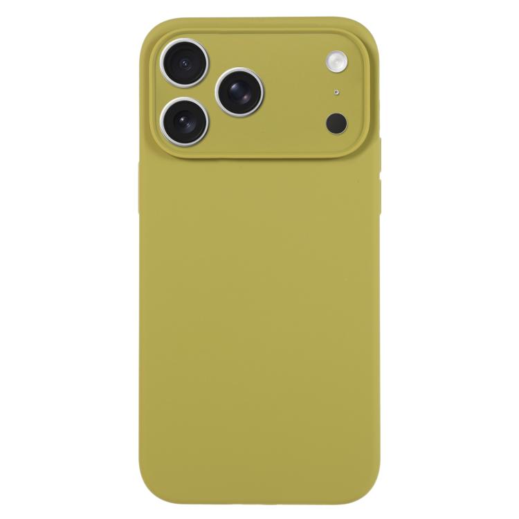 เคสโทรศัพท์ซิลิโคนเหลวสีเรียบรูพรุนละเอียด สำหรับ iPhone 17 Pro