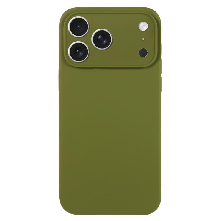 เคสโทรศัพท์ซิลิโคนเหลวสีเรียบรูพรุนละเอียด สำหรับ iPhone 17 Pro