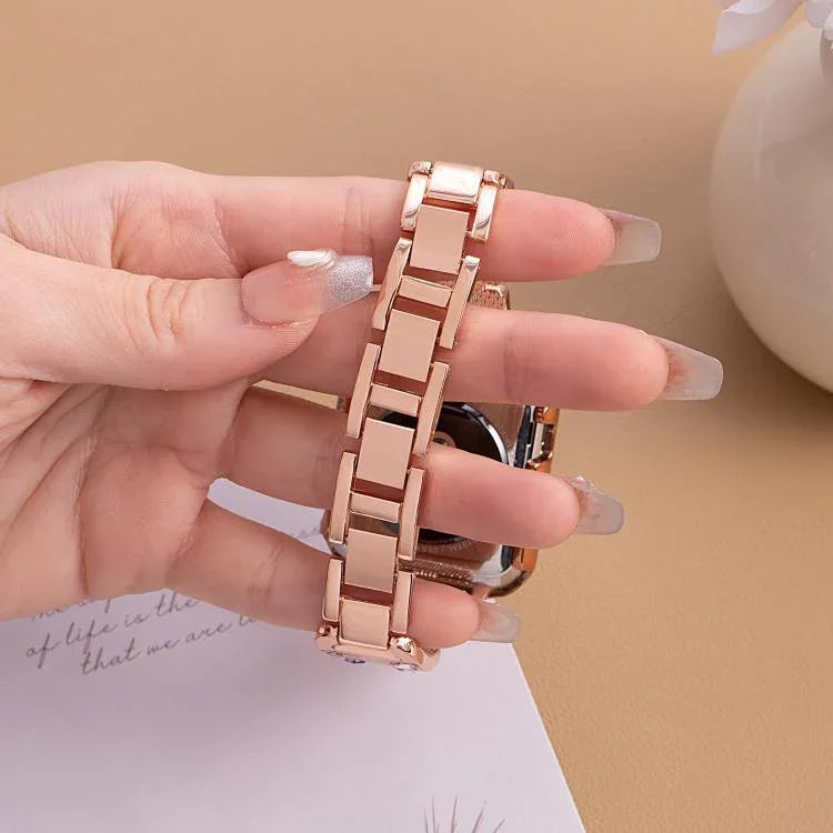 สายรัดนาฬิกาโลหะเพชรรูปสวนสัตว์สุขสันต์ xDfind สำหรับ Apple Watch ขนาด 42 / 44 / 45 / 46 / 49 มม. สำหรับ Apple Watch ขนาด 38 / 40 / 41 / S11 42 มม.