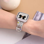 สายรัดนาฬิกาโลหะเพชรรูปสวนสัตว์สุขสันต์ xDfind สำหรับ Apple Watch ขนาด 42 / 44 / 45 / 46 / 49 มม. สำหรับ Apple Watch ขนาด 38 / 40 / 41 / S11 42 มม.