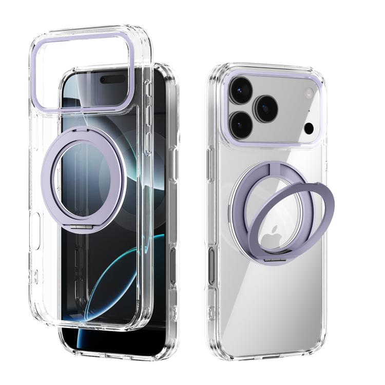 ABEEL MagSafe Q-LUCK Pivot Bracket Transparent Phone Case, For iPhone 17 Pro Max, For iPhone 17 Pro, For iPhone 17, For iPhone Air, For iPhone 16 Pro Max, For iPhone 16 Pro, For iPhone 16 Plus, For iPhone 16