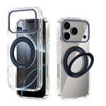 ABEEL MagSafe Q-LUCK Pivot Bracket Transparent Phone Case, For iPhone 17 Pro Max, For iPhone 17 Pro, For iPhone 17, For iPhone Air, For iPhone 16 Pro Max, For iPhone 16 Pro, For iPhone 16 Plus, For iPhone 16