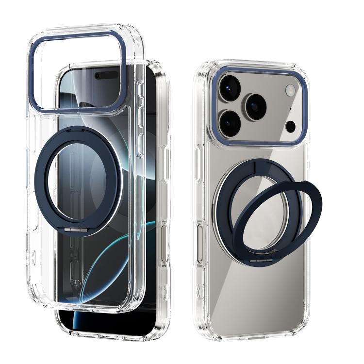 ABEEL MagSafe Q-LUCK Pivot Bracket Transparent Phone Case, For iPhone 17 Pro Max, For iPhone 17 Pro, For iPhone 17, For iPhone Air, For iPhone 16 Pro Max, For iPhone 16 Pro, For iPhone 16 Plus, For iPhone 16