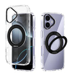 ABEEL MagSafe Q-LUCK Pivot Bracket Transparent Phone Case, For iPhone 17 Pro Max, For iPhone 17 Pro, For iPhone 17, For iPhone Air, For iPhone 16 Pro Max, For iPhone 16 Pro, For iPhone 16 Plus, For iPhone 16