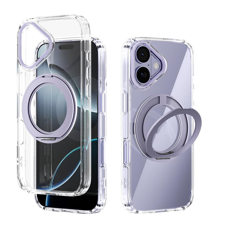 ABEEL MagSafe Q-LUCK Pivot Bracket Transparent Phone Case, For iPhone 17 Pro Max, For iPhone 17 Pro, For iPhone 17, For iPhone Air, For iPhone 16 Pro Max, For iPhone 16 Pro, For iPhone 16 Plus, For iPhone 16