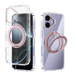 ABEEL MagSafe Q-LUCK Pivot Bracket Transparent Phone Case, For iPhone 17 Pro Max, For iPhone 17 Pro, For iPhone 17, For iPhone Air, For iPhone 16 Pro Max, For iPhone 16 Pro, For iPhone 16 Plus, For iPhone 16