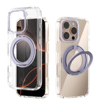ABEEL MagSafe Q-LUCK Pivot Bracket Transparent Phone Case, For iPhone 17 Pro Max, For iPhone 17 Pro, For iPhone 17, For iPhone Air, For iPhone 16 Pro Max, For iPhone 16 Pro, For iPhone 16 Plus, For iPhone 16