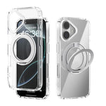 ABEEL MagSafe Q-LUCK Pivot Bracket Transparent Phone Case, For iPhone 17 Pro Max, For iPhone 17 Pro, For iPhone 17, For iPhone Air, For iPhone 16 Pro Max, For iPhone 16 Pro, For iPhone 16 Plus, For iPhone 16