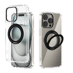 เคสโทรศัพท์โปร่งใส ABEEL MagSafe Q-LUCK Pivot Bracket สำหรับ iPhone 15 Pro Max, สำหรับ iPhone 15 Pro, สำหรับ iPhone 15 Plus, สำหรับ iPhone 15, สำหรับ iPhone 14 Plus, สำหรับ iPhone 14, สำหรับ iPhone 14 Pro, สำหรับ iPhone 14 Pro Max