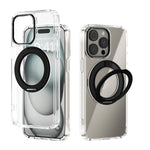 เคสโทรศัพท์โปร่งใส ABEEL MagSafe Q-LUCK Pivot Bracket สำหรับ iPhone 15 Pro Max, สำหรับ iPhone 15 Pro, สำหรับ iPhone 15 Plus, สำหรับ iPhone 15, สำหรับ iPhone 14 Plus, สำหรับ iPhone 14, สำหรับ iPhone 14 Pro, สำหรับ iPhone 14 Pro Max