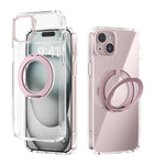 เคสโทรศัพท์โปร่งใส ABEEL MagSafe Q-LUCK Pivot Bracket สำหรับ iPhone 15 Pro Max, สำหรับ iPhone 15 Pro, สำหรับ iPhone 15 Plus, สำหรับ iPhone 15, สำหรับ iPhone 14 Plus, สำหรับ iPhone 14, สำหรับ iPhone 14 Pro, สำหรับ iPhone 14 Pro Max