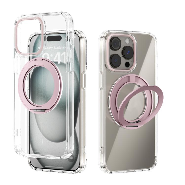 เคสโทรศัพท์โปร่งใส ABEEL MagSafe Q-LUCK ขาตั้งหมุน สำหรับ iPhone 13 Pro Max, iPhone 13 Pro, iPhone 13