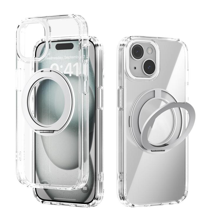 เคสโทรศัพท์โปร่งใส ABEEL MagSafe Q-LUCK ขาตั้งหมุน สำหรับ iPhone 13 Pro Max, iPhone 13 Pro, iPhone 13