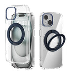 เคสโทรศัพท์โปร่งใส ABEEL MagSafe Q-LUCK ขาตั้งหมุน สำหรับ iPhone 13 Pro Max, iPhone 13 Pro, iPhone 13