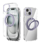 เคสโทรศัพท์โปร่งใส ABEEL MagSafe Q-LUCK ขาตั้งหมุน สำหรับ iPhone 13 Pro Max, iPhone 13 Pro, iPhone 13
