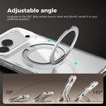 ABEEL MagSafe Q-LUCK Pivot Bracket Transparent Phone Case, For iPhone 17 Pro Max, For iPhone 17 Pro, For iPhone 17, For iPhone Air, For iPhone 16 Pro Max, For iPhone 16 Pro, For iPhone 16 Plus, For iPhone 16