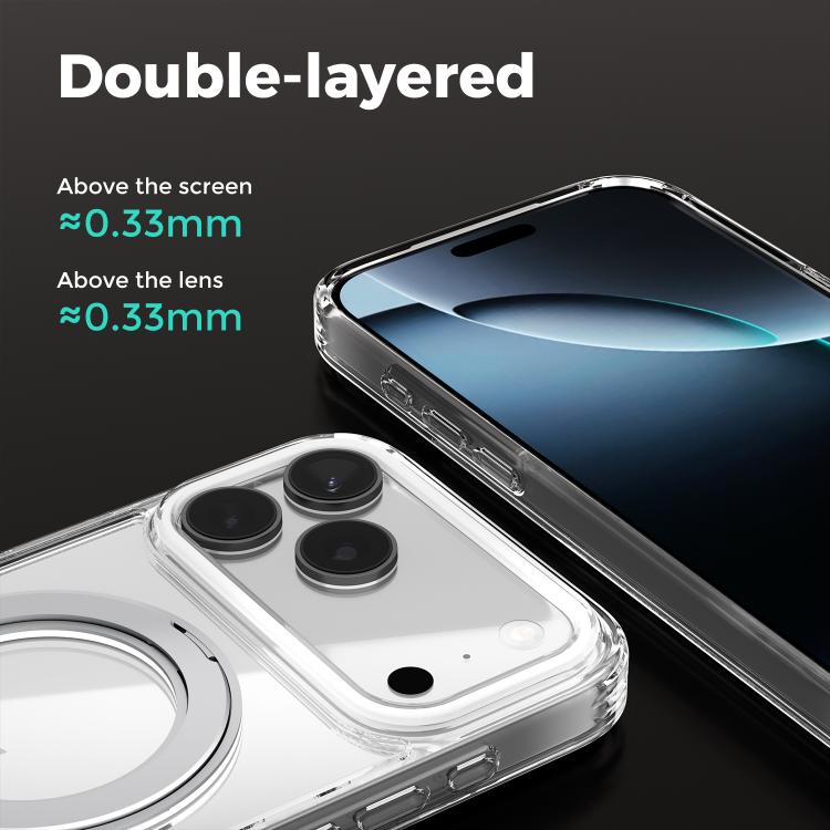 เคสโทรศัพท์โปร่งใส ABEEL MagSafe Q-LUCK Pivot Bracket สำหรับ iPhone 15 Pro Max, สำหรับ iPhone 15 Pro, สำหรับ iPhone 15 Plus, สำหรับ iPhone 15, สำหรับ iPhone 14 Plus, สำหรับ iPhone 14, สำหรับ iPhone 14 Pro, สำหรับ iPhone 14 Pro Max