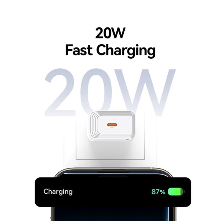 USAMS CC325 T69 PD 20W USB-C / Type-C Single Port Fast Charger, CC325