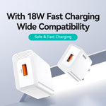 ที่ชาร์จเร็วพอร์ต USB-A เดี่ยว USAMS CC324 T69 QC18W, CC324