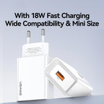 ที่ชาร์จเร็วพอร์ต USB-A เดี่ยว USAMS CC324 T69 QC18W, CC324