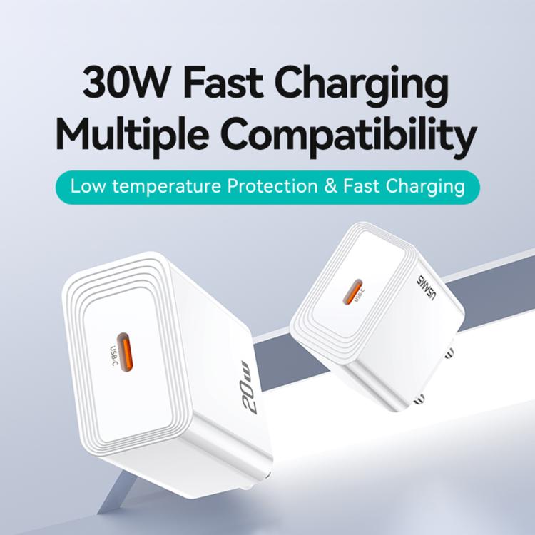 USAMS CC329 T69 PD ที่ชาร์จเร็วพอร์ตเดียว 30W USB-C / Type-C, CC329